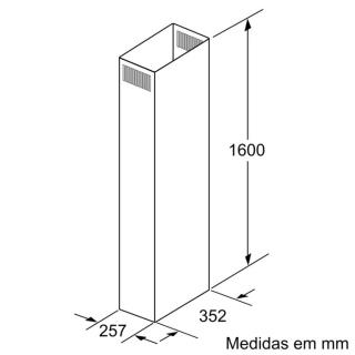 BOSCH - Extensão Conduta 1600mm DHZ1256