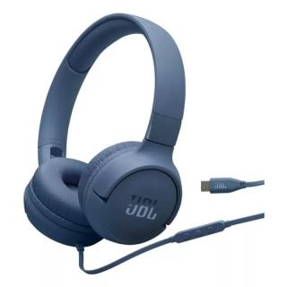 JBL - Auscultadores com Fio Type-C Azul T520C