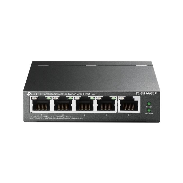 TP-LINK - Switch Gigabit 5 portas com 4 PoE  TL-SG1005LP