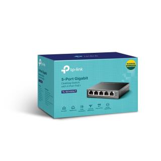 TP-LINK - Switch Gigabit 5 portas com 4 PoE  TL-SG1005LP
