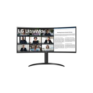 LG - Monitor 34" Curvo UWide WQHD USB-C 34WR55QK-B