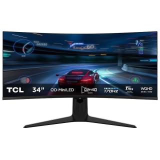 TCL - Monitor MiniLED Curvo 34" WQHD 34R83Q