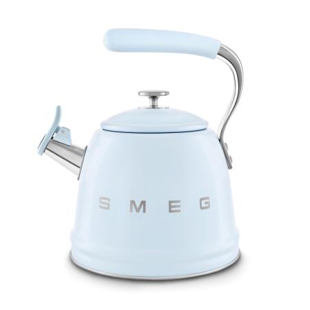 SMEG - Chaleira com apito 2,3L Anni 50 Azul céu WKF01PB