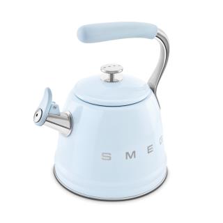 SMEG - Chaleira com apito 2,3L Anni 50 Azul céu WKF01PB