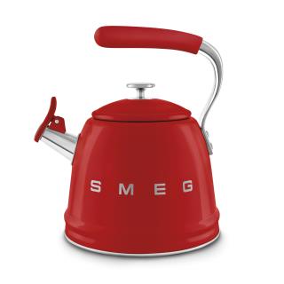 SMEG - Chaleira com apito 2,3L Anni 50 Vermelha WKF01RD