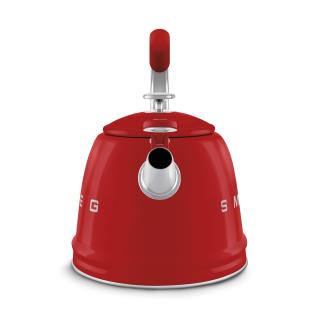 SMEG - Chaleira com apito 2,3L Anni 50 Vermelha WKF01RD