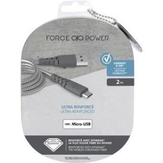 FORCE POWER - Cabo USB A / Micro USB 2.1 Ultra Reforçado 2m 1 Amp F138988