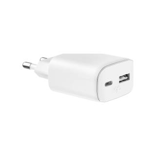 FORCE POWER - Carregador USB-C 45W Gan 1 USB-C + USB-A Branco F153231