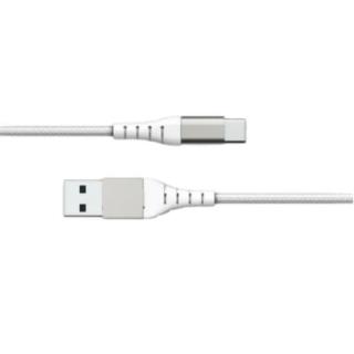 FORCE POWER - Cabo USB A/USB- C Reforçado 2M - 3Amp Branco F149412