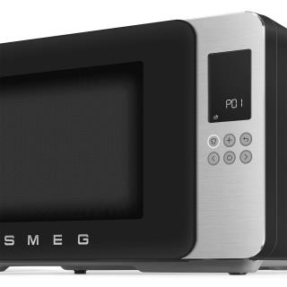 SMEG - Microondas Preto Mate 29L Collezione MOC01BLMEU