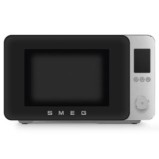 SMEG - Microondas com Forno Preto Mate 27L Collezione MOC02BLMEU