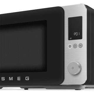 SMEG - Microondas com Forno Preto Mate 27L Collezione MOC02BLMEU