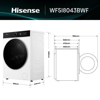 HISENSE - Máq. Lavar Roupa WF5I8043BWF