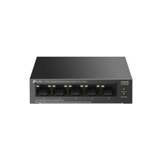 TP-LINK - Switch 5-Port Gigabit Desktop with 4-Port PoE+ LS105GP