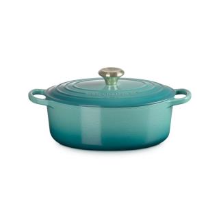 LE CREUSET - Cocotte Oval Signature 27cm Blue Riviera 21178270994450