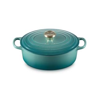 LE CREUSET - Cocotte Oval Signature 27cm Blue Riviera 21178270994450