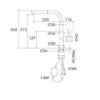 TEKA - Torneira Misturadora UNI 9331 I Total 116020022