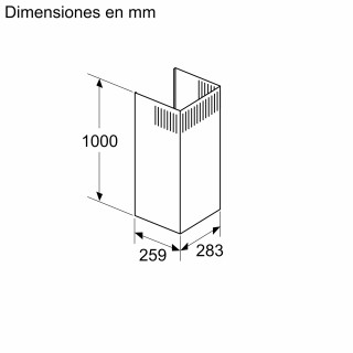 BOSCH - Extensão Conduta 1000mm DWZ0BX3K1