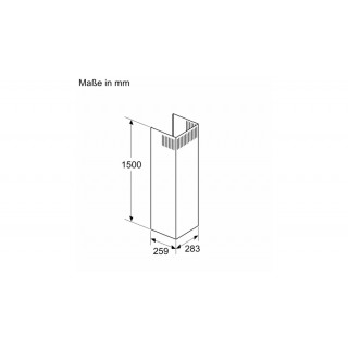 BOSCH - Extensão Conduta 1500mm DWZ0BX6L1