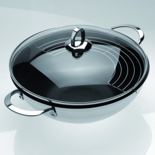 TEKA -  Panela wok 28 anti-aderente c/tampa vidro