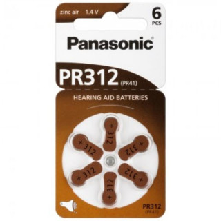 PANASONIC - DISCO 6 PILHAS AUDITIVAS - PR312/6LB