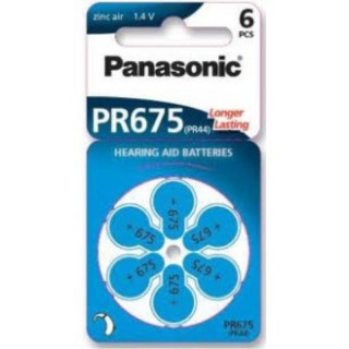 PANASONIC - DISCO 6 PILHAS AUDITIVAS - PR675L/6LB