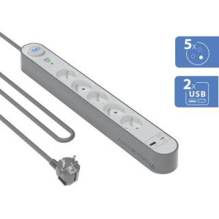 FORCE POWER - Bloco 5 Tomadas FPLIPARAF5P2ACPD800J