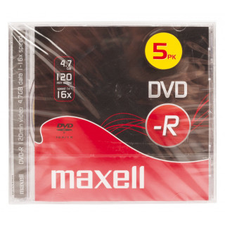 MAXELL - DVD-R 16X 4,7GB P.5 J.CASE-275517.40.CN 