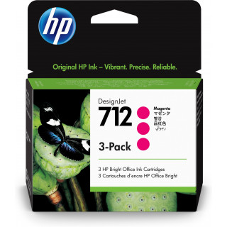 HP - Tinteiro 712 3-Pack 29ml Magenta 3ED78A