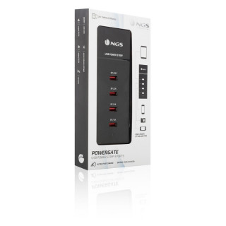 NGS - Carregador USB 4 Portas POWERGATE