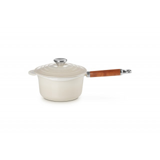 LE CREUSET - Tacho 18cm/1.8L Ferro fundido c/ cabo de madeira Coleção Tradition Merengue 21139187164460
