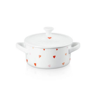 LE CREUSET - Mini Cocotte Red. 10 Branca Corações 81901100101830