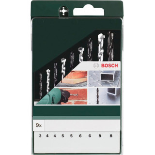 BOSCH - Set de 9 Brocas p/ Pedra/Metal 2609255482