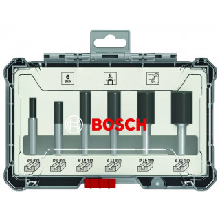 BOSCH - Set 6 Fresas Retas 8mm 2607017466