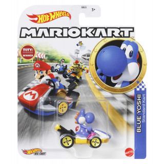 HOT WHEELS - Mario Kart Blue Yoshi e Veículo GRN23