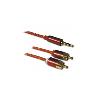 METRONIC - Cabo Jack 3.5mm 2 RCA Vermelho 471030