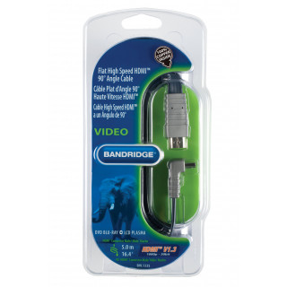BANDRIDGE - Cabo HDMI 5m flat ficha 90º BVL1335