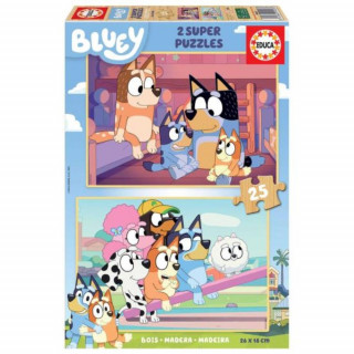EDUCA - Puzzle 2x25 Bluey (Madeira) 19407