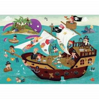 EDUCA - Puzzle 50 Barco Pirata "Detectives" 18896