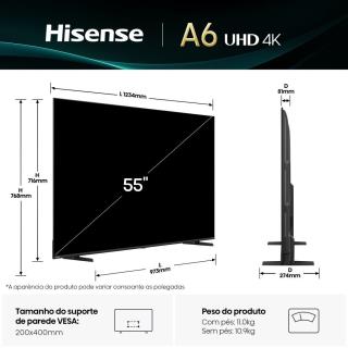 HISENSE - LED SmarTV 4K 55A6Q